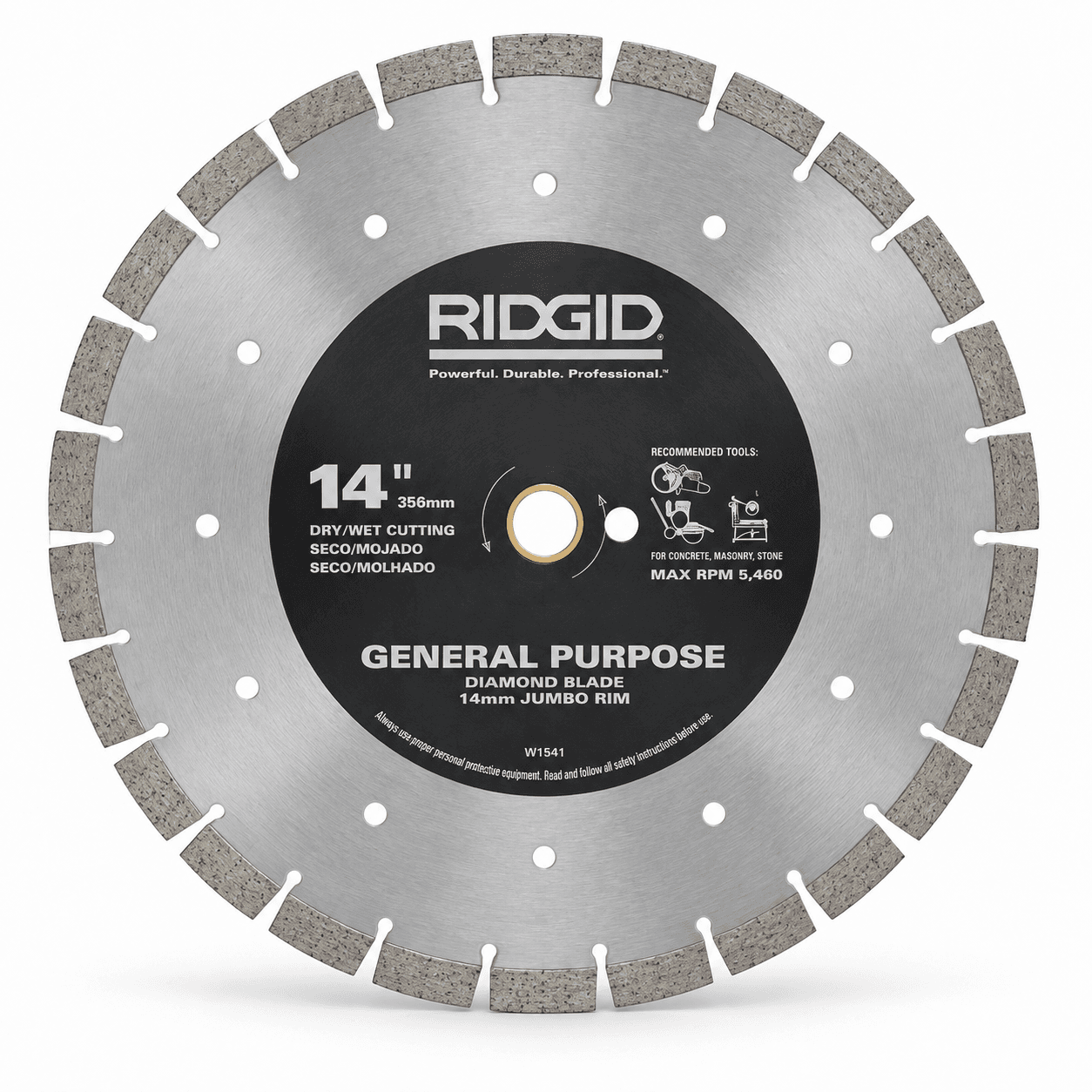 Product photo of RIDGID 14 in. Segmented High-Rim Diamond Blade