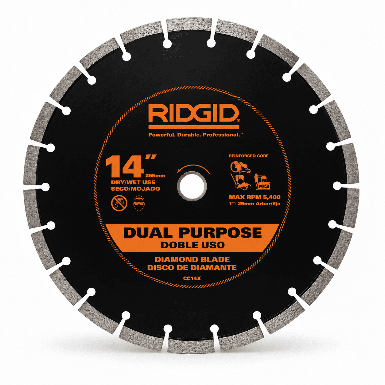 Product photo of RIDGID 14 in. Dual Purpose XTR Diamond Blade